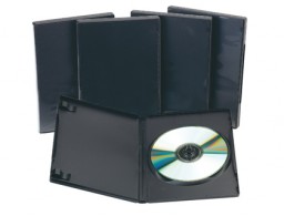 5 cajas Q-Connect para DVD negras